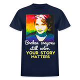 Unisex T-Shirt - Sage Portrait by Tin Crow Art/Classic SCF Logo - navy