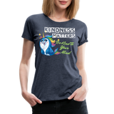 Womens' T-shirt - Kindness Matters Narwhal - heather blue