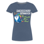 Womens' T-shirt - Kindness Matters Narwhal - heather blue