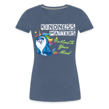 Womens' T-shirt - Kindness Matters Narwhal - heather blue