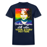 Unisex T-Shirt - Sage Portrait by Tin Crow Art/Classic SCF Logo - navy