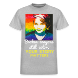 Unisex T-Shirt - Sage Portrait by Tin Crow Art/Classic SCF Logo - heather gray