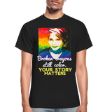 Unisex T-Shirt - Sage Portrait by Tin Crow Art/Classic SCF Logo - black