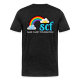 Unisex Athletic T-Shirt - Pocket HEART WordCloud/Classic SCF Logo - charcoal grey