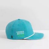 Vintage Rope Trim Hat - BE KIND (with Carl!) [LIGHT / SWEARY] - faded turquoise