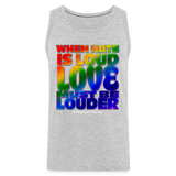 Unisex Tank - LOVE is Louder - heather gray