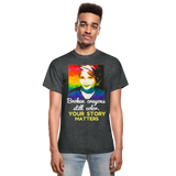 Unisex T-Shirt - Sage Portrait by Tin Crow Art/Classic SCF Logo - deep heather