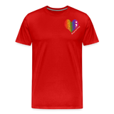 Unisex Athletic T-Shirt - Pocket HEART WordCloud/Classic SCF Logo - red