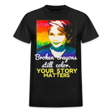 Unisex T-Shirt - Sage Portrait by Tin Crow Art/Classic SCF Logo - black