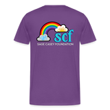 Unisex Athletic T-Shirt - Pocket HEART WordCloud/Classic SCF Logo - purple