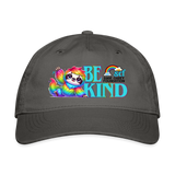 Organic Cotton Baseball Cap - BE KIND (with Carl!) [LIGHT] - charcoal