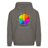 UNISEX Hoodie - BE KIND DAISY - asphalt gray