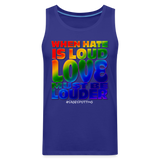 Unisex Tank - LOVE is Louder - royal blue