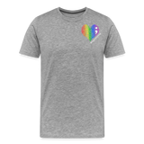 Unisex Athletic T-Shirt - Pocket HEART WordCloud/Classic SCF Logo - heather gray