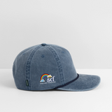 Vintage Washed Rope Cap BE KIND DAISY - washed navy