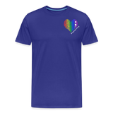 Unisex Athletic T-Shirt - Pocket HEART WordCloud/Classic SCF Logo - royal blue