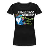 Womens' T-shirt - Kindness Matters Narwhal - black