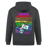 UNISEX Zip Hoodie - WORDS MATTER - CARL! [DARK] - deep heather