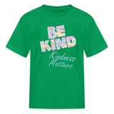Kids' Shirt KINDNESS MATTERS / Classic Logo - kelly green