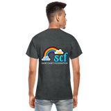 Unisex T-Shirt - Sage Portrait by Tin Crow Art/Classic SCF Logo - deep heather