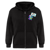 UNISEX Zip Hoodie - WORDS MATTER - CARL! [DARK] - black