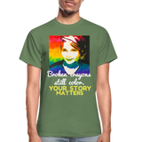 Unisex T-Shirt - Sage Portrait by Tin Crow Art/Classic SCF Logo - military green