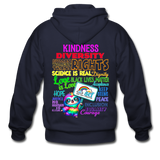 UNISEX Zip Hoodie - WORDS MATTER - CARL! [DARK] - navy