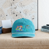 Vintage Rope Trip Hat - BE KIND (with Carl!) [LIGHT] - faded turquoise
