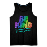 Rainbow Party BE KIND Tank Unisex/Mens - charcoal grey
