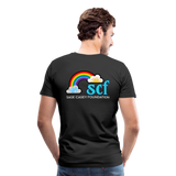 Unisex Athletic T-Shirt - Pocket HEART WordCloud/Classic SCF Logo - black