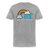 Unisex Athletic T-Shirt - Pocket HEART WordCloud/Classic SCF Logo - heather gray