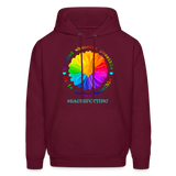 UNISEX Hoodie - BE KIND DAISY - burgundy