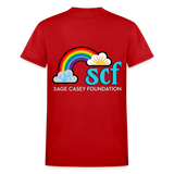 Unisex T-Shirt - Sage Portrait by Tin Crow Art/Classic SCF Logo - red