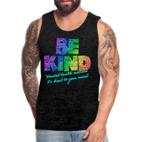 Rainbow Party BE KIND Tank Unisex/Mens - charcoal grey