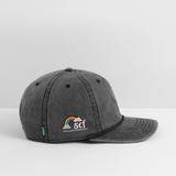 Vintage Washed Rope Cap BE KIND DAISY - washed black