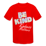 Kids' Athletic T-Shirt - Be Kind, WordCloud - red