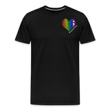 Unisex Athletic T-Shirt - Pocket HEART WordCloud/Classic SCF Logo - black