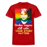 Unisex T-Shirt - Sage Portrait by Tin Crow Art/Classic SCF Logo - red
