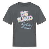 Kids' Shirt KINDNESS MATTERS / Classic Logo - charcoal