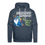 UNISEX Pullover - Kindness Matters Narwhal - heather denim