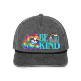 Vintage Rope Trim Hat - BE KIND (with Carl!) [LIGHT / SWEARY] - washed black
