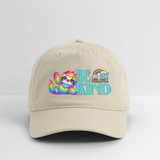 Organic Cotton Baseball Cap - BE KIND (with Carl!) [LIGHT] - khaki