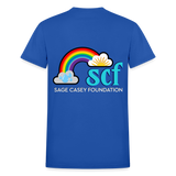 Unisex T-Shirt - Sage Portrait by Tin Crow Art/Classic SCF Logo - royal blue