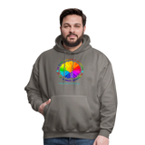 UNISEX Hoodie - BE KIND DAISY - asphalt gray