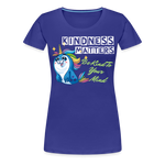 Womens' T-shirt - Kindness Matters Narwhal - royal blue