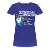 Womens' T-shirt - Kindness Matters Narwhal - royal blue