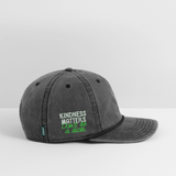 Vintage Rope Trim Hat - BE KIND (with Carl!) [LIGHT / SWEARY] - washed black