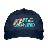 Organic Cotton Baseball Cap - BE KIND (with Carl!) [DARK] - navy