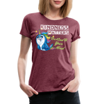 Womens' T-shirt - Kindness Matters Narwhal - heather burgundy