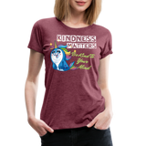 Womens' T-shirt - Kindness Matters Narwhal - heather burgundy